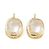 Brass Pave Clear Cubic Zirconia Pendants CU-CBA42CA-04A-G-1