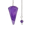 Natural Amethyst Dowsing Pendulums G-PW0007-006G-1