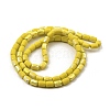 Frosted Imitation Jade Glass Beads Strands GLAA-P058-07B-3