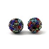 Polymer Clay Pave Rhinestone Beads RB-Q197-10mm-30-2