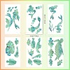 6PCS 2 Styles PVC Stickers Dazzling Color Window Stickers 3D Laser Fish And Mermaid Static Glass Window Stickers JX833A-2