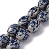 Handmade Blue and White Porcelain Beads PORC-I027-16C-1