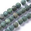 Natural China Silver Leaf Jasper Beads Strands G-F668-18-8mm-1