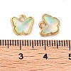 Rack Plating Alloy Glass Charms FIND-Q099-07G-05-3