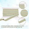 10.5~11 Yards Polyester Embroidery Leaf Ribbons OCOR-GO0001-10-3