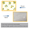 Rectangle with Lemon Pattern Cotton Linen Cloth Table Mat AJEW-WH0196-001-4