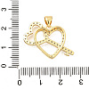 Brass Micro Pave Cubic Zirconia Pendants KK-C087-02G-3