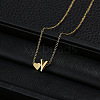 Alloy Letter Heart Pendant Necklaces for Women WGBB55E-21-1