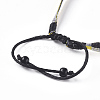 Unisex Adjustable Braided Bead Bracelets BJEW-J181-01A-4