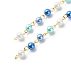 Handmade Glass Pearl Round Beaded Chains AJEW-SZ0002-40B-2