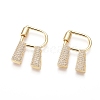 Brass Micro Pave Cubic Zirconia Screw Carabiner Lock Charms KK-I033-01G-R-1