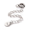 925 Sterling Silver Chain Extenders STER-D036-33AS-2