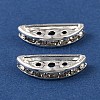 Brass Crystal Rhinestone Spacer Bars RB-T019-02B-02S-1