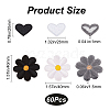 Gorgecraft 60Pcs 4 Style Sunflower & Love Heart Shape Computerized Embroidery Cloth Iron on/Sew on Patches DIY-GF0006-77-2