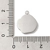 304 Stainless Steel Pendants STAS-B074-08P-01-3