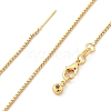 1.5mm Rack Plating Brass Box Chain Adjustable Slider Necklaces for Women Men MAK-L044-05G-4