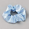 Solid Color Slick Cloth Ponytail Scrunchy Hair Ties DIY-WH0899-728A-1