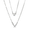 Alloy Rhinestone Layered Necklaces PW-WGE57FA-03-1