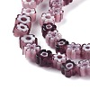 Handmade Millefiori Glass Bead Strands X-LAMP-J035-4mm-10-2