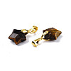 Natural Tiger Eye Charms X-G-N326-142-01-3