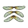 3Pcs Transparent Epoxy Resin Butterfly Wings Cabochons X-RESI-N045-11A-2
