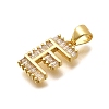 Rack Plating Brass Micro Pave Cubic Zirconia Pendants KK-L226-100G-E-2