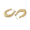 Leaf 201 Stainless Steel Half Hoop Earrings for Women EJEW-G385-20G-2