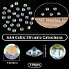 Beebeecraft 100Pcs Cubic Zirconia Pointed Back Cabochons ZIRC-BBC0002-39-2