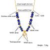 Stainless Steel Crystal Rhinestone Flat Round Pendant Glass Beaded Necklaces for Women GE4228-4-1