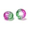 Two Tone Transparent Crackle Acrylic European Beads TACR-P009-B01-02-2