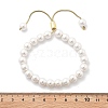 Long-Lasting Plated Brass Beads Slider Bracelets for Women BJEW-K268-04G-5