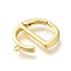 Rack Plating Brass Spring Gate Rings KK-Z086-53G-01-2