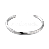 Titanium Steel Twist Open Cuff Bangles for Women BJEW-L689-02P-2