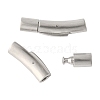 Tarnish Resistant Column 304 Stainless Steel Matte Bayonet Necklace Clasps LS-STAS-I013-4mm-A-1
