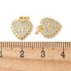 Brass Micro Pave Clear Cubic Zirconia Pendants KK-Q031-44G-07-3