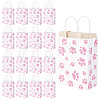 Rectangle with Paw Print Pattern Paper Storage Bags with Handle ABAG-WH0046-39C-1