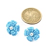 Daisy Glass Seed Beaded Stud Earrings EJEW-MZ00334-01-3