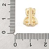 Brass Micro Pave Cubic Zirconia Slide Charms ZIRC-I068-13G-A-3