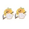 Halloween Theme Alloy Enamel Pendants FIND-E024-04LG-1