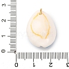 Printed Natural Cowrie Shell Pendants STAS-Z168-03G-02-3