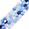 Electroplate Glass Beads Strands EGLA-N002-40A-02-1