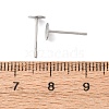 Tarnish Resistant 304 Stainless Steel Flat Round Blank Peg Stud Earring Findings STAS-S028-24-2