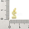 Letter Brass Micro Pave Clear Cubic Zirconia Pendants KK-K354-06G-Z-3