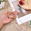 1Pc Colorful Glass Beaded Woven Net Suncatchers AJEW-CY0001-95A-3