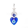 Handmade Evil Eye Lampwork Pendants Decorations HJEW-JM01008-03-1