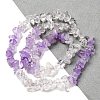 Natural Quartz Crystal & Amethyst Beads Strands G-L610-A02-B01-2