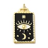 Brass Micro Pave Cubic Zirconia Pendant with Enamel KK-H458-02G-D01-1