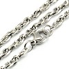 Fashionable 304 Stainless Steel Rope Chain Necklace Making STAS-A028-N039P-L-2