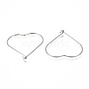 304 Stainless Steel Hoop Earring Findings STAS-P248-04P-2