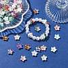 100Pcs 6 Colors Electroplate Two Tone Transparent Resin Beads RESI-CJ0005-28-6